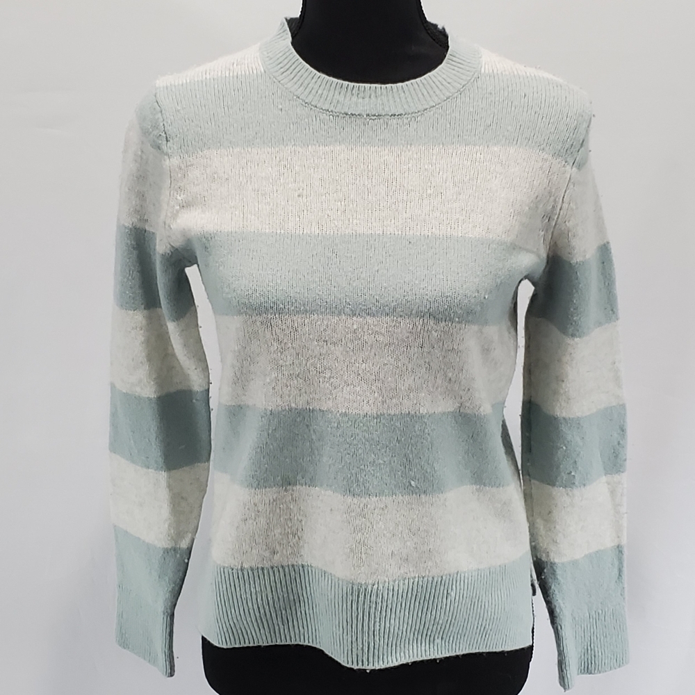 Lucky Brand Light Blue/White Chunk Strip S…